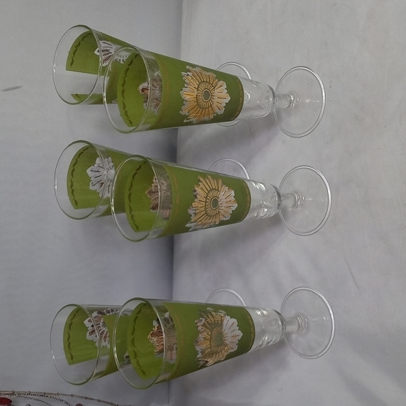 FEDERAL Green Vintage Champagne Glass - Picture 3 of 4